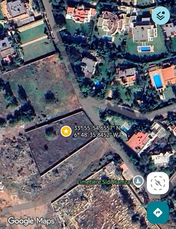 lot vila d'angle R+1 à vendre à Rab1t Souissi