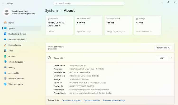 PC portable XPS DELL configuration exceptionnelle