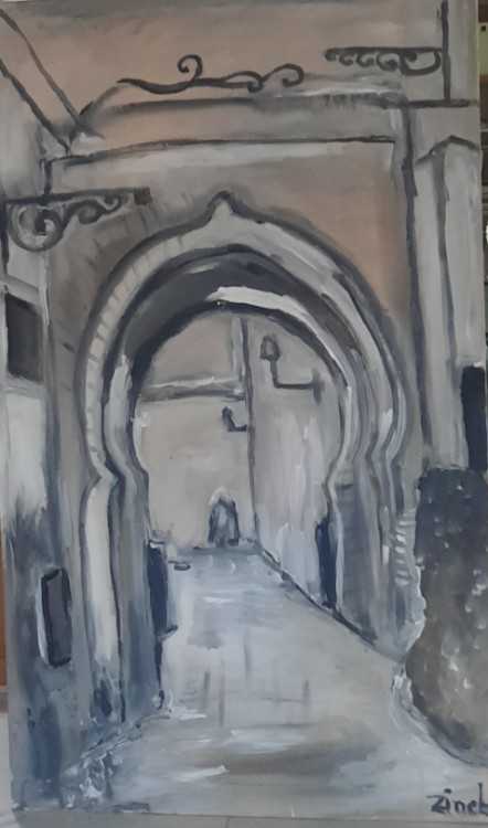 Tableau médina sur toile